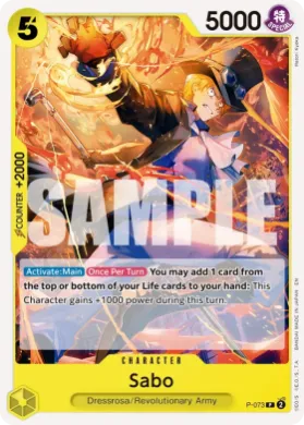 Sabo (PRB02 P-073) One Piece Card The Best Vol.2