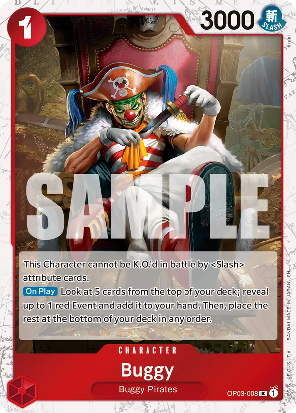 Buggy OP03-008 One Piece card
