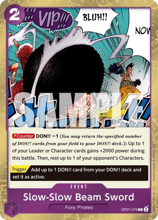 Slow-Slow Beam Sword OP07-076 Alt Art One Piece card