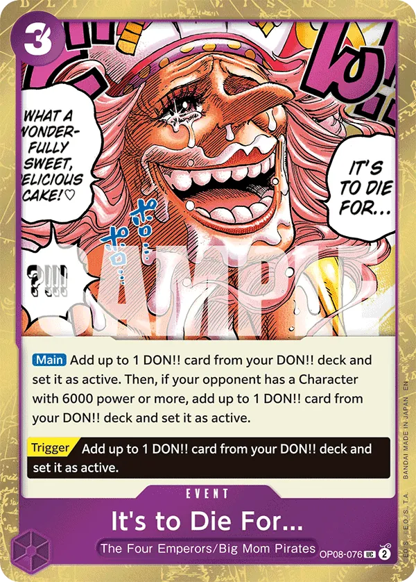 It's to Die For... OP08-076 One Piece card