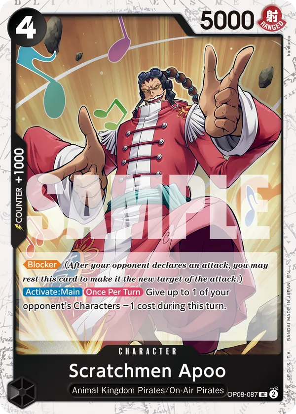 Scratchmen Apoo OP08-087 One Piece card