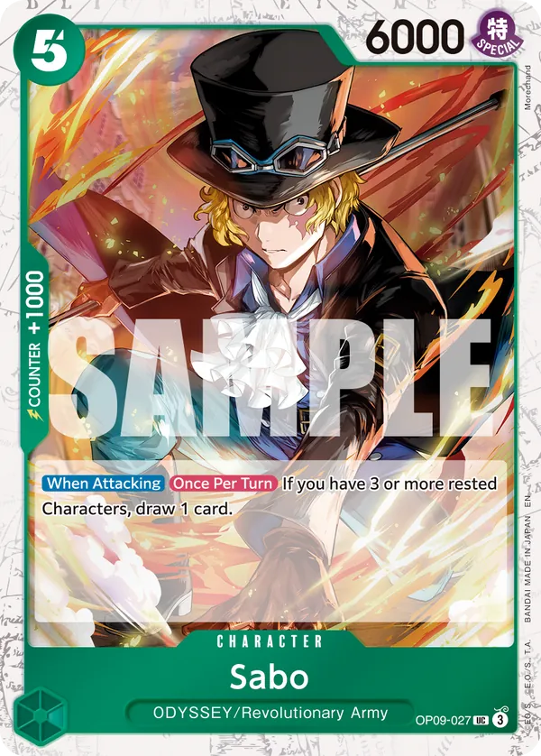 Sabo OP09-027 One Piece card
