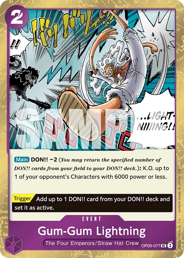 Gum-Gum Lightning OP09-077 One Piece card