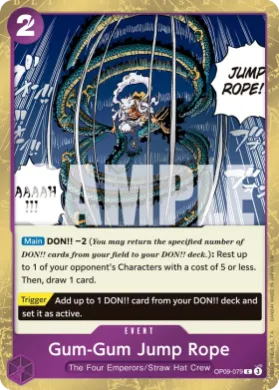 Gum-Gum Jump Rope (PRB02 OP09-079) One Piece Card The Best Vol.2