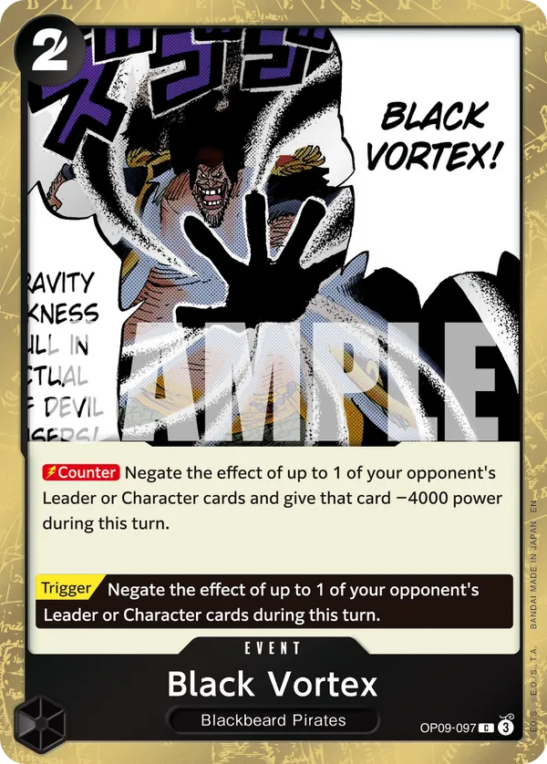 Black Vortex OP09-097 One Piece card