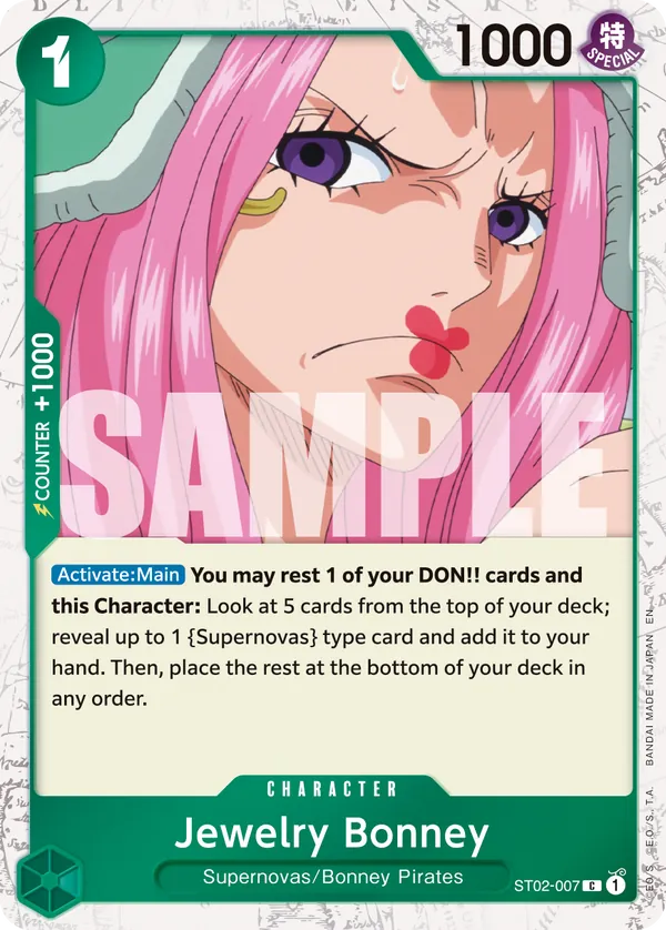 Jewelry Bonney ST02-007 One Piece card