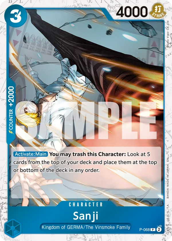 Sanji P-068 One Piece card