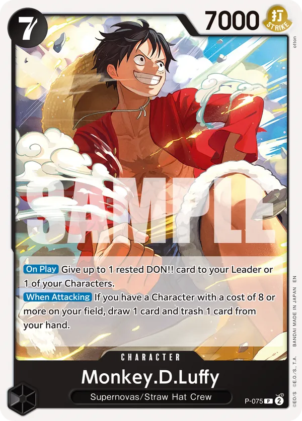 Monkey.D.Luffy P-075 One Piece card