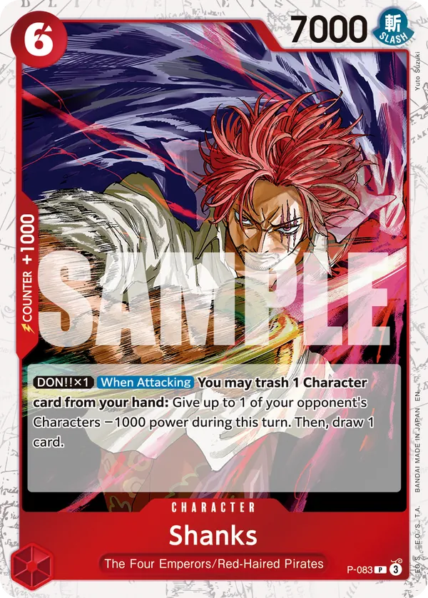 Shanks P-083 One Piece card