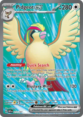 Pidgeot ex (OBF 217) Obsidian Flames