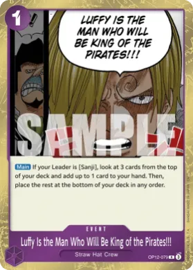 Luffy Is the Man Who Will Be King of the Pirates!!! (OP12 OP12-079) Legacy of the Master