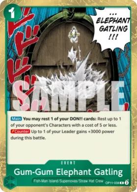 Gum-Gum Elephant Gatling (OP11 OP11-038) A Fist of Divine Speed