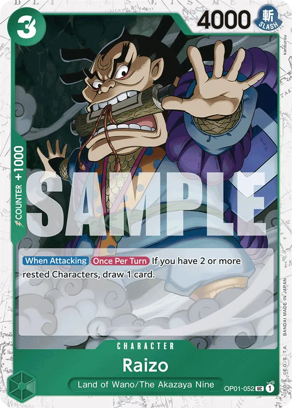 Raizo OP01-052 One Piece card