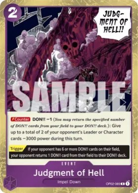 Judgment of Hell (PRB01 OP02-089) One Piece Card The Best