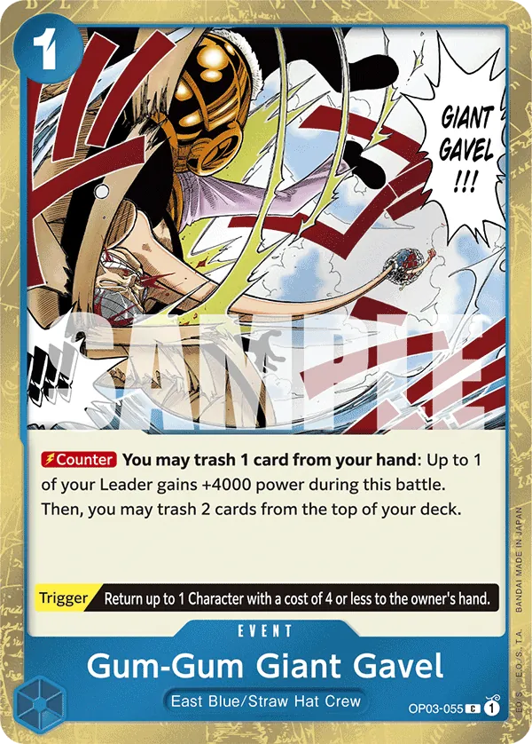 Gum-Gum Giant Gavel OP03-055 One Piece card