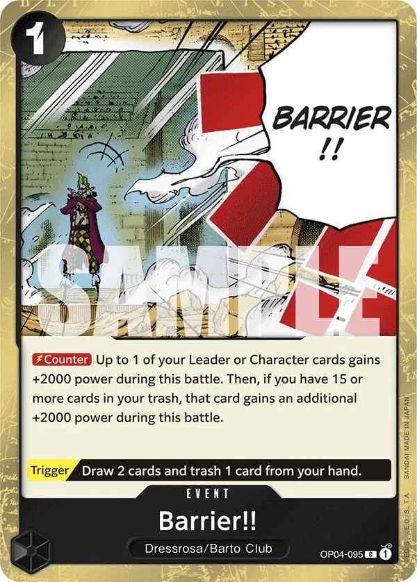 Barrier!! OP04-095 One Piece card