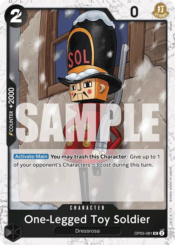 One-Legged Toy Soldier OP05-081 One Piece card