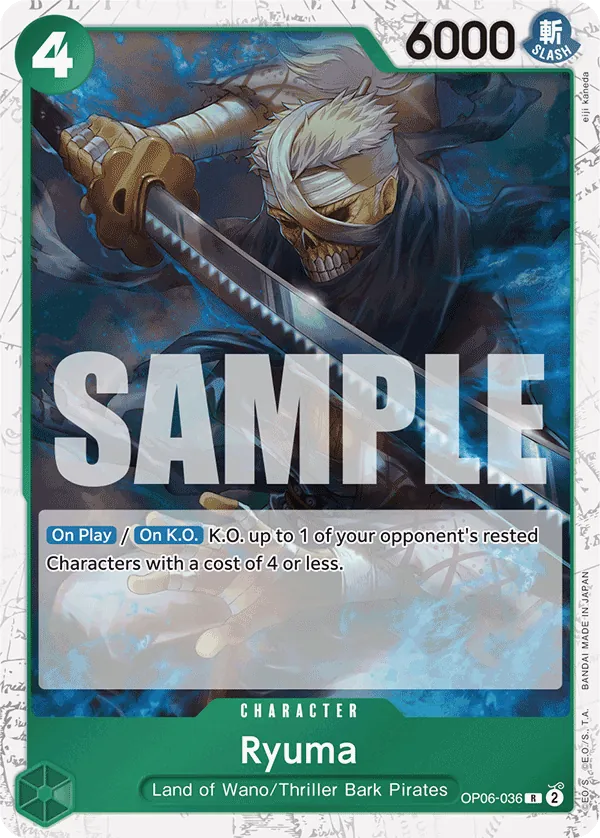 Ryuma OP06-036 Alt Art One Piece card