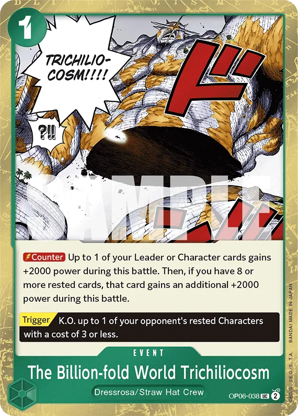The Billion-fold World Trichiliocosm OP06-038 One Piece card