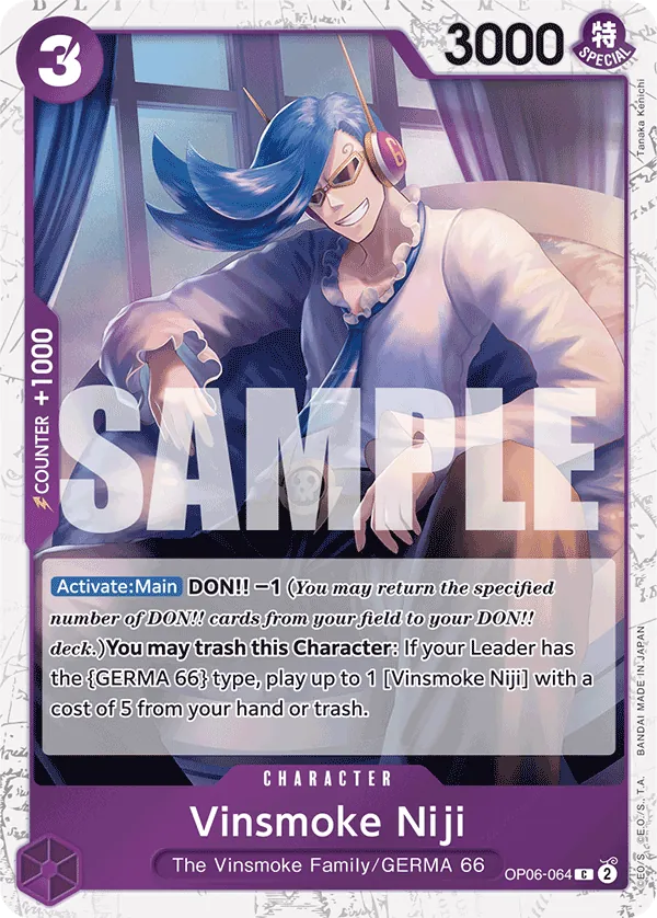Vinsmoke Niji OP06-064 One Piece card