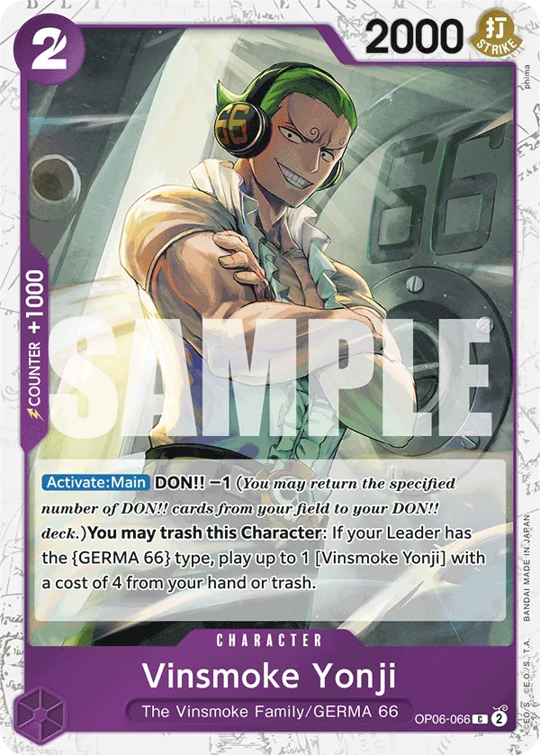 Vinsmoke Yonji OP06-066 One Piece card