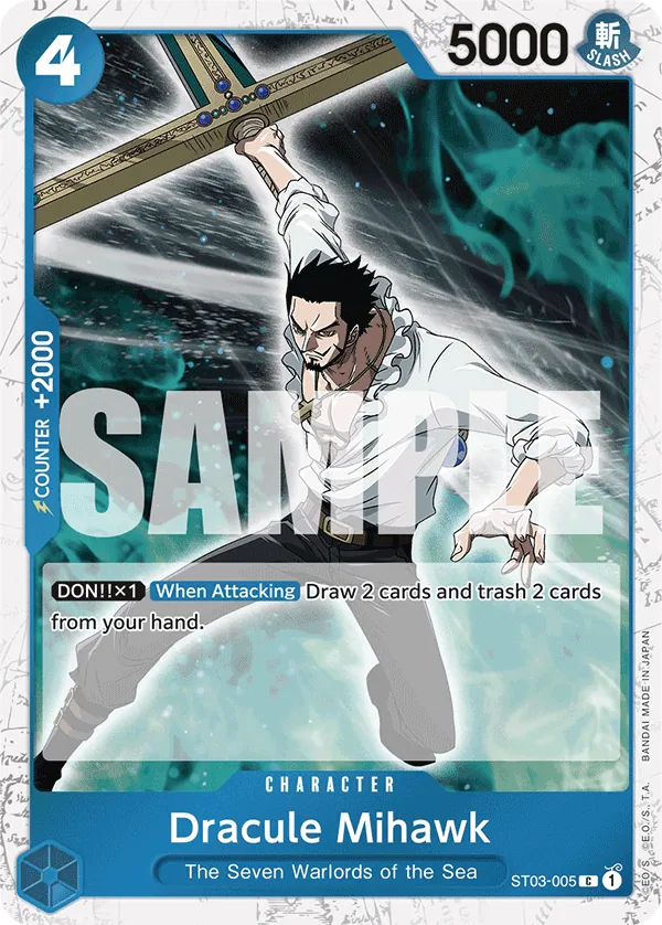 Dracule Mihawk ST03-005 One Piece card