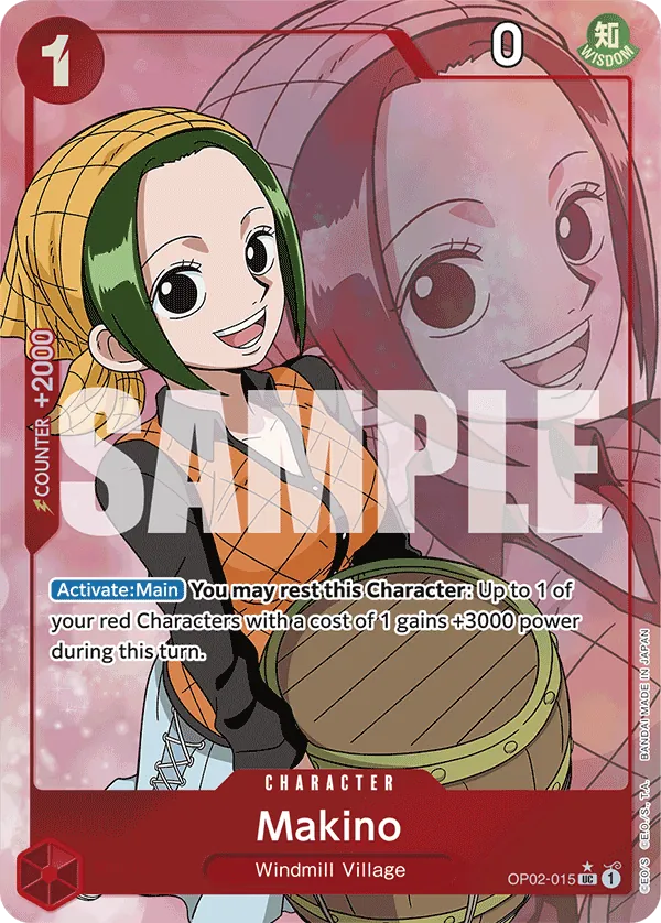 Makino OP02-015 Alt Art One Piece card