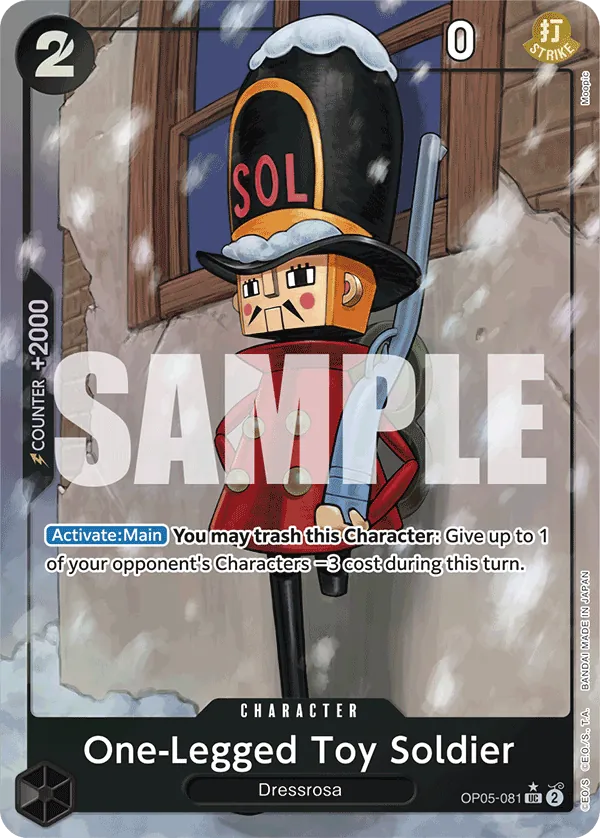 One-Legged Toy Soldier OP05-081 Alt Art One Piece card