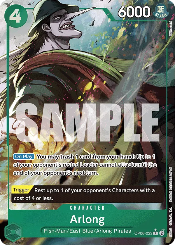 Arlong OP06-023 Alt Art One Piece card