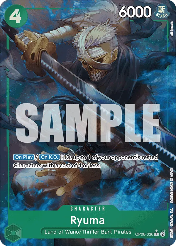 Ryuma OP06-036 Alt Art One Piece card