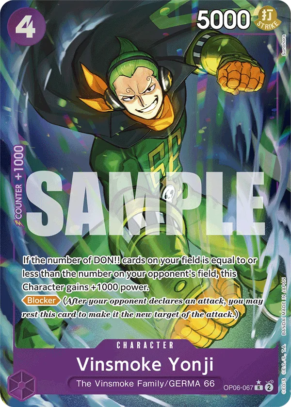 Vinsmoke Yonji OP06-067 Alt Art One Piece card