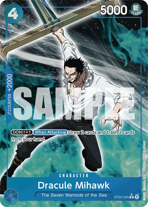 Dracule Mihawk ST03-005 One Piece card