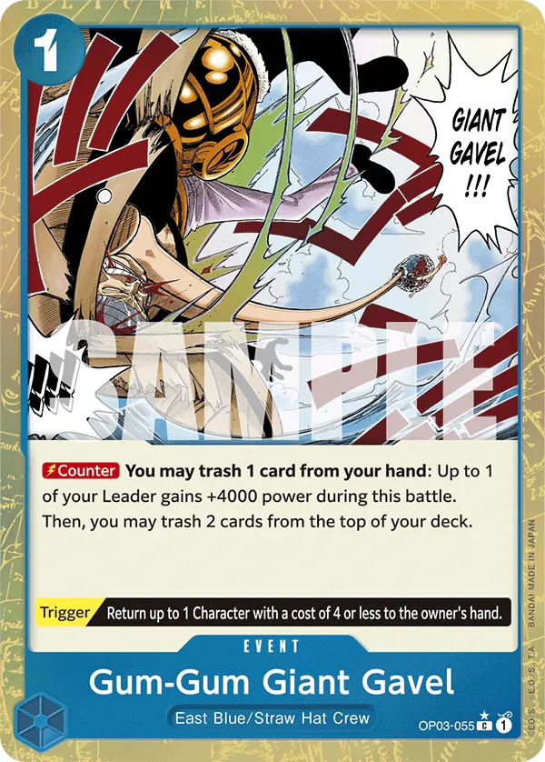 Gum-Gum Giant Gavel OP03-055 One Piece card