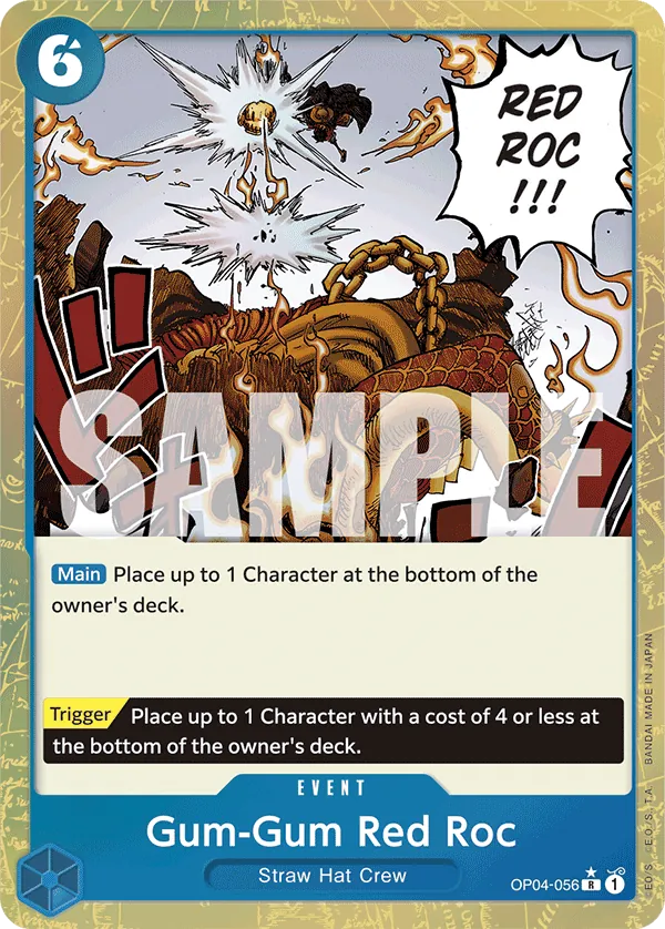 Gum-Gum Red Roc OP04-056 Alt Art One Piece card