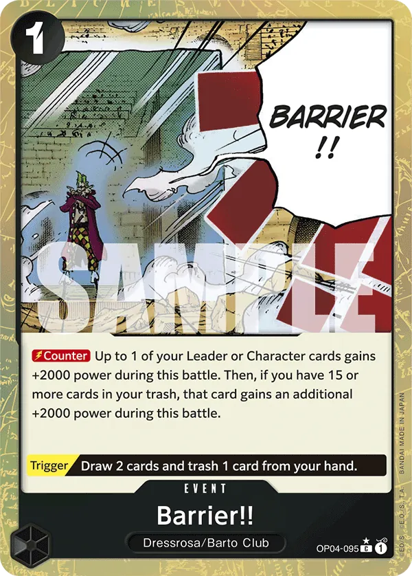 Barrier!! OP04-095 One Piece card