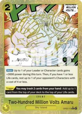 Two-Hundred Million Volts Amaru (PRB01 OP05-115) One Piece Card The Best
