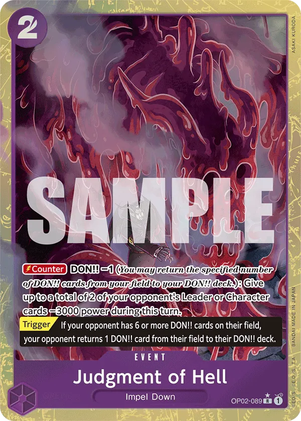 Judgment of Hell OP02-089 Alt Art One Piece card