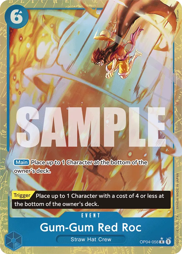 Gum-Gum Red Roc OP04-056 Alt Art One Piece card