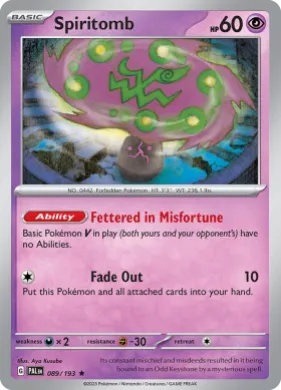 Spiritomb (PAL 89) Paldea Evolved