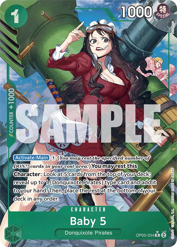 Baby 5 OP05-034 Alt Art One Piece card