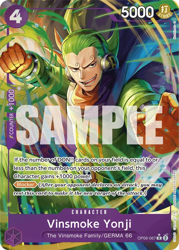 Vinsmoke Yonji OP06-067 Alt Art One Piece card