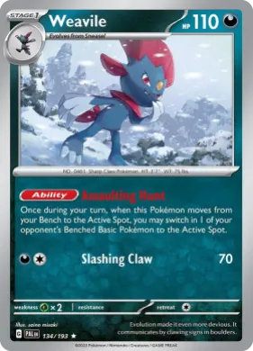 Weavile (PAL 134) Paldea Evolved