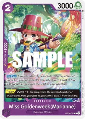 Miss.Goldenweek(Marianne) (OP04 OP04-065) Kingdoms of Intrigue