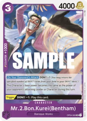 Mr.2.Bon.Kurei(Bentham) (OP04 OP04-069) Kingdoms of Intrigue