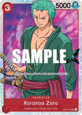 Roronoa Zoro (OP01 OP01-025) Romance Dawn