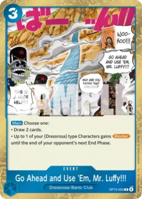 Go Ahead and Use 'Em, Mr. Luffy!!! (OP15 OP15-055) Adventure on Kami's Island