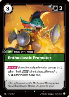 Enthusiastic Promoter ( UNL-043/219) Unleashed