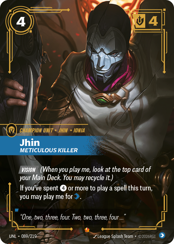 Jhin, Meticulous Killer – V.1 - Epic