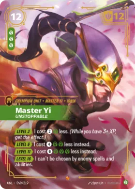 Master Yi, Unstoppable ( UNL-059/219) Unleashed