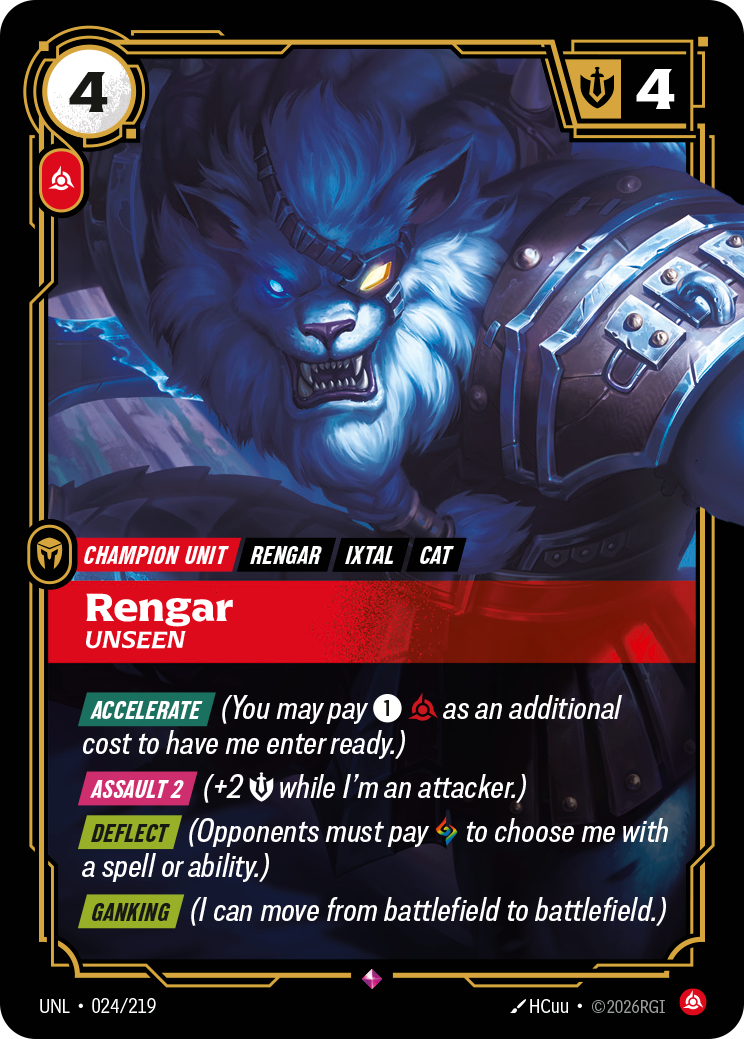 Rengar, Unseen – V.1 - Rare